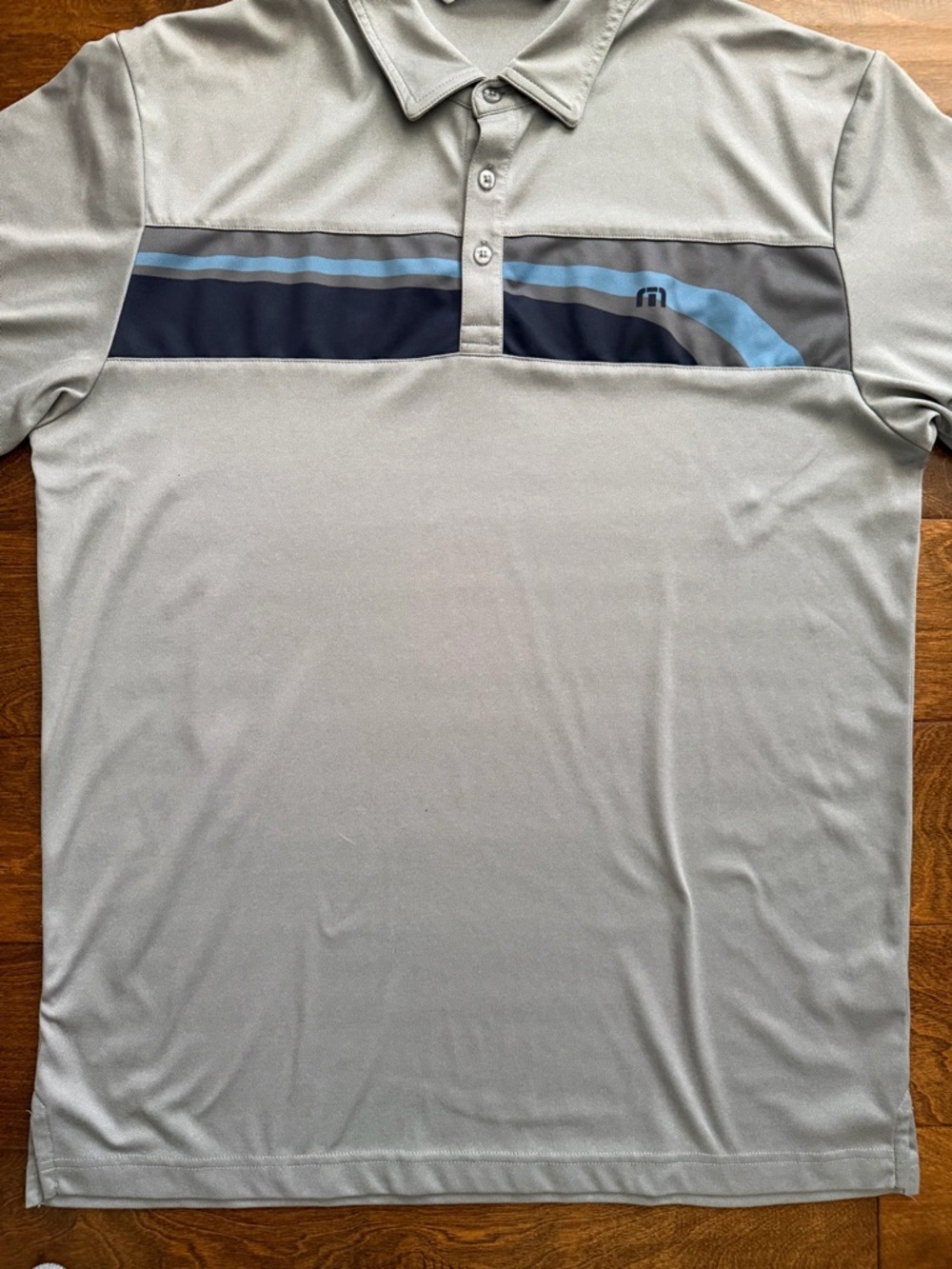 Travis Mathew Men's Large Gray Short Sleeve Polyester Polo Golf Shirt *AS IS - Picture 8 of 10